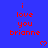 Blue background with red text reading 'i love you brianne' and small pixelated hearts scattered across the image.