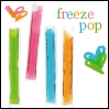 Colorful freeze pop icons with heart symbols, featuring green, pink, blue, and orange popsicles on a white background.