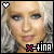 Animated contact sheet of a woman with blonde hair showing six frame variations with heart icons and text changes.