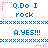 Pixelated text and star motifs alternate between two states on a white background.