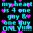Pixelated cyan text on black background with pink hearts, repeating 'my heart is 4 one guy & one guy ONLY!!!!!' in a pattern