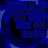 blue-toned circular icons with text overlays, each displaying variations in lettering and color accents