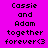 Pixelated text on a split background with pink, purple, blue, and dark purple sections.