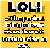 Pixelated yellow background with black and white text reading "LOLI" at top, followed by four lines of distorted pixel art resembling stylized characters or symbols.