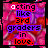 Animated contact sheet of a 48x48 pixel buddy icon showing text animation with changing letters on a pink and purple patterned background.