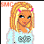 Pixelated cartoon character with blonde hair and pink accessories, wearing light blue hoodie and dark pants, standing in multiple poses with text overlays.