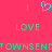 Pixelated cyan text and symbols on a solid pink background with partial word fragments visible at the bottom.