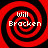 Four identical red and black spiral patterns arranged in a , each containing white text reading "will Bracken"