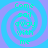 Four identical spiral patterns with cyan text reading 'Come sail away with me' on a blue-purple gradient background.