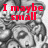 A grayscale image of a person with red text overlay reading "I maybe small but I'm a BIG klutz" in two parts.