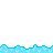 Pixelated blue wave-like border spans top and bottom edges of a white rectangular area, with a solid gray rectangle on the right side.