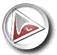 Animated sequence showing a circular icon with red and gray triangular elements transitioning through multiple states including solid text forms.