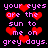 Pixelated text reads "your eyes are the sun to me on grey days." with red hearts scattered across a black background.