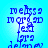 Blue text on light blue background with pixelated animation showing 'messa' and other words shifting vertically.