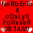 Red background with black text and pixelated hearts, displaying repeated phrases 'NoRbErTo', '&', 'oDaLyS FoReVeR', and date '08.14.09' in two mirrored