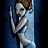 A 48x48 pixel animated buddy icon featuring a cartoon woman in a blue swimsuit on the left and green text reading "Original Icons .com" on the right, displayed as a contact sheet with two frames.