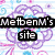 Pixelated icon with purple floral background, black text reading 'MethenM's site', and a colorful flower-like shape on dark background.