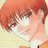 A 48x48 pixel buddy icon featuring a split composition with an anime-style character on the left and text elements on the right, displayed as part of a contact sheet.