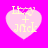 Four identical pink heart-shaped icons with yellow text "Liz + Nick" on a bright pink background, arranged in a