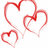 Red heart outlines in various sizes overlap on a white background with black pixelated text reading "This is How You Remind Me".