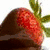 A static image divided into four quadrants showing a strawberry, a hand holding an object, text blocks on brown background, and empty space.