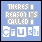 identical light blue square each displaying the text "THERES A PERSON ITS CALLED A" above a stylized "CiUsh" logo with pixelated white and cyan lettering