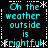 Black background with cyan text reading "On the weather outside is frightful." repeated in a pattern, surrounded by white snowflake and dotted-line borders