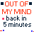 A contact sheet of 5 animated frames showing pixelated text and symbols changing across the sequence, with a gray transparency background on the rightmost frame.