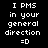 Black background with white pixelated text reading "I PMS in your general direction =D" arranged vertically.