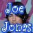 Pixelated image with blue text 'Joe Jonas' over a person, red 'LOVES' text above two pixelated hearts, and white 'TAYLOR SWIFT!!' on black background.