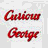 A 4-frame contact sheet of a Curious George-themed animated buddy icon showing text, a bottle, and the character in different poses.