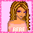 Pixel art contact sheet showing five frames of a girly doll animation with pink borders and text reading "I Am Such A Girly Girl".