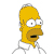 Pixelated yellow cartoon character with large white eyes, black pupils, and a wide open mouth showing a black interior, wearing a white shirt against a plain white background.