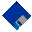 Blue diamond-shaped icon with gray corner elements and blue gradient transitions, displayed in a of showing animation changes