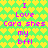 Static pixel art with bright green background of yellow hearts, pink text reading "I Love Cara shes my bfll" repeated twice in a