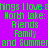 Green pixelated text on a solid purple background repeats phrases including 'things I love', 'North lake:', 'Friends', 'Family', and 'and Summer' with blue dots appearing in the middle of some lines.