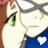 Pixelated cartoon-style icon of a character with light skin, green eyes, and brown hair wearing a blue top with white heart symbol.