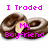 A pixelated image of a chocolate doughnut with a bite taken out, overlaid with pink text reading "I Traded My Boyfriend For a Chocolate Doughnut".