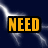 Animated icon with dark blue background and white lightning effects, displaying sequential text: NEED, MORE, POWER in bold yellow letters with black outlines.
