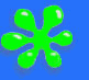 Four green star-shaped icons with rounded petals on a blue background, each showing slight variations in petal shape and shadowing.