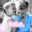 A four- shows a grayscale photo of two people embracing, with text overlays changing