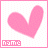 nine pink heart icons with pixelated edges, each containing the text 'name' in a small rectangular box at bottom-left