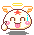A 4-frame pixel art animation of a cartoon character with angel wings, halo, and star on forehead in various poses and expressions.