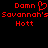 Red pixelated text on black background with heart symbol replacing 'o' in first 'Dawn'.