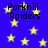 Blue background with yellow stars and repeated 'Porkhill Raiders' text in black pixelated font.