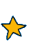 Four colored stars with blue outlines on a gray background, static composition.
