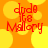 Red text reading 'do it Mallory' on an orange background with yellow circular shapes, repeated in a pattern