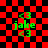 Green text 'jake' with '<3' symbols above and below on red-and-black checkered background, displayed in four identical positions