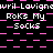 Pixelated text and pink checkered patterns repeat across a black background in an animated sequence.