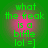 Green background with pink gradient center displaying green pixelated text reading 'what the freak is a biffle lol =]' in four identical